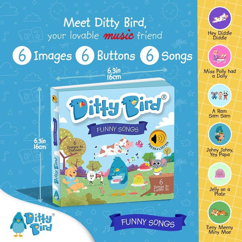 | Funny Songs | Interactive Musical Book for toddlers 1- 3 | Sound book for 1 year old | baby gift with music - Image 2